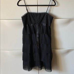 BCBGMAXAZRIA Sequin Pleated Cocktail Dress